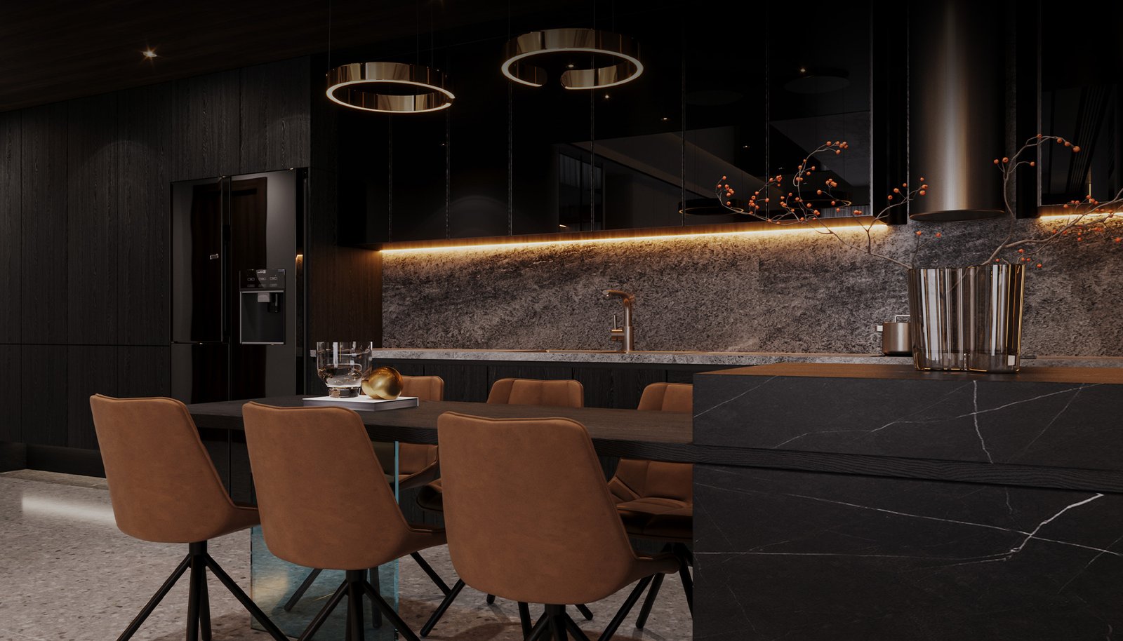 Dark Contemporary Kitchen Remodel in San Diego, CA by American Quality Remodeling Inc project photo